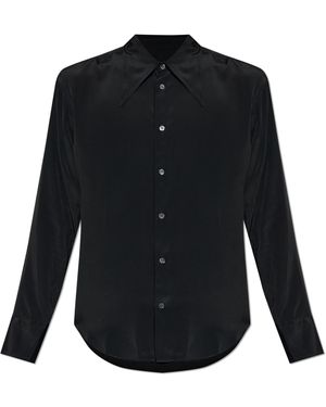 Ami Paris Asymmetrical Cut Shirt - Black