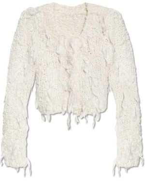 LoveShackFancy Cardigan 'Carol' - White