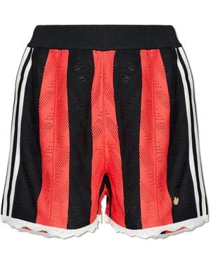 adidas Originals Striped Pattern Shorts - Red