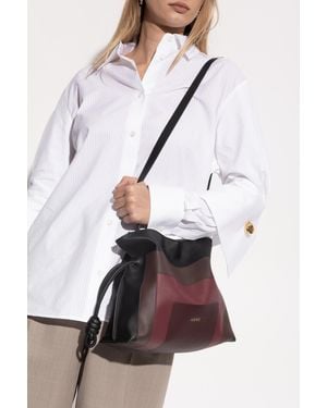 Loewe Shoulder Bag "Flamenco" - White