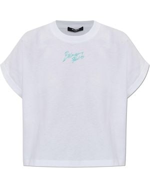 Balmain Short Loose-Fit T-Shirt - White