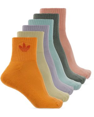 adidas Originals Six-Pack Of Socks - Orange