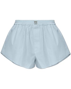 MM6 by Maison Margiela Shorts With Logo - Blue