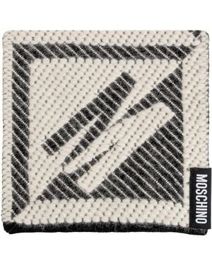 Moschino Scarf With Logo - Grey
