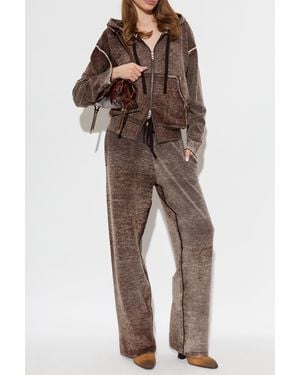 DIESEL Wool Pants 'M-Honorine' - Brown