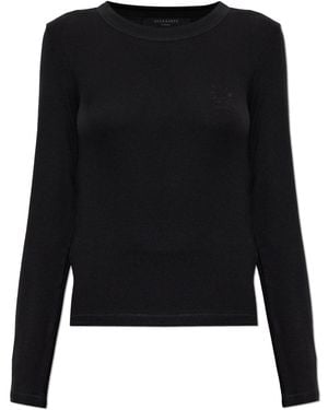 AllSaints "Riona" Top With Long Sleeves - Black