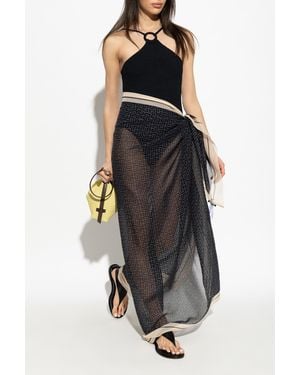 Balmain Silk Pareo - Black