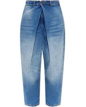 Balmain Jeans With Pleats - Blue