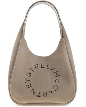 Stella McCartney Shoulder Bag 'Logo Small' - Grey
