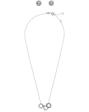 Tory Burch Set: Necklace And Earrings - White