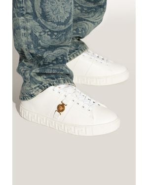 Versace Sports Shoes With Logo - Gray