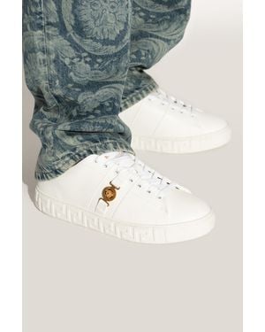 Versace Sports Shoes With Logo - Gray