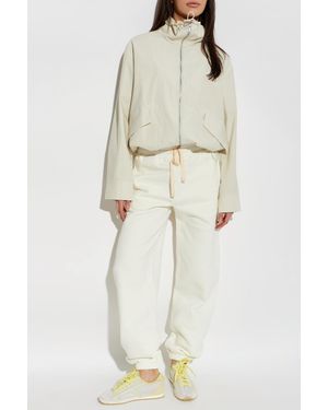 Jil Sander Sweatpants With Ribbed Cuffs - Natural