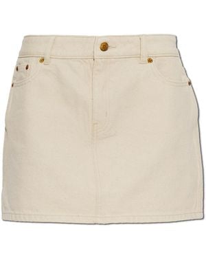 MICHAEL Michael Kors Denim Skirt - Natural