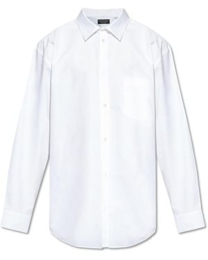 Balenciaga Shirt With Logo - White
