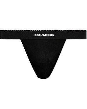 DSquared² Thongs With Logo - Black