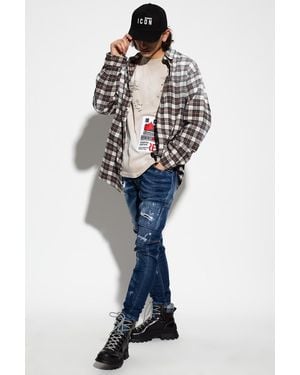 DSquared² T-Shirt With Logo - Blue
