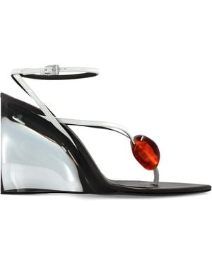 Alaïa Wedge Sandals - White