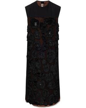 Marni Long Dress With Embellishments - Black