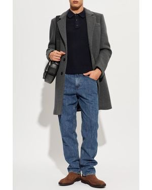 Burberry Wool Coat 'Beverley' - Blue
