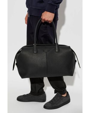 Tod's 'Large' Leather Bag - Black
