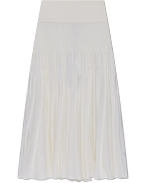 Alaïa Wool Skirt - White