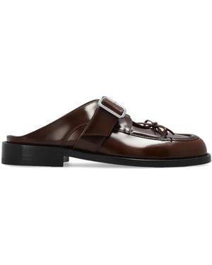 Marni Leather Slides - Brown