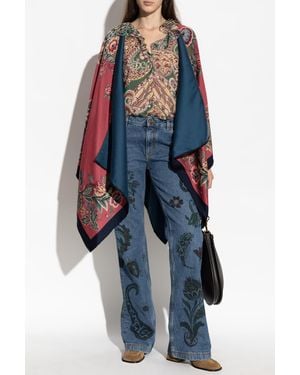 Etro Jeans With Colorful Print - Blue
