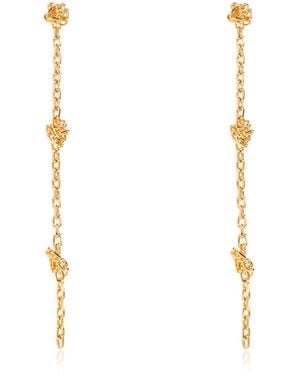 Jil Sander Brass Earrings - White