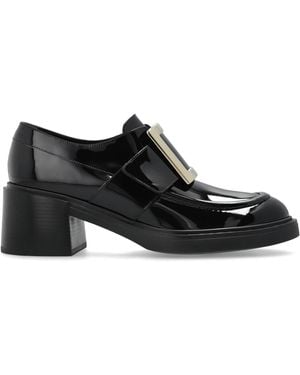 Roger Vivier Viv' Rangers 65 Patent Leather Court Shoes - Black