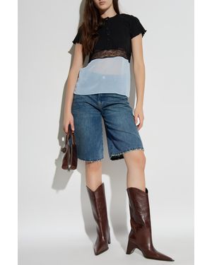 Coperni Top Made Of Combined Materials - Blue