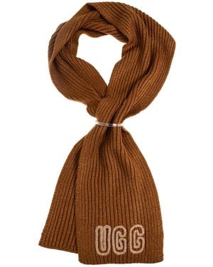 UGG Scarf With Logo - Brown
