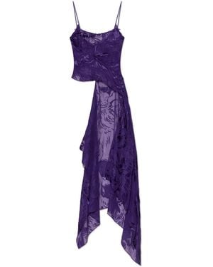 DSquared² Transparent Dress With Decorative Pattern - Purple
