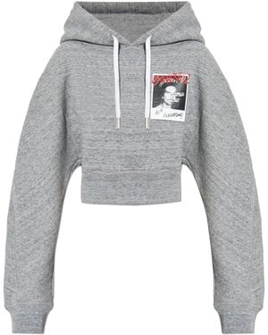 DSquared² Cropped Sweatshirt With Logo, - Grey