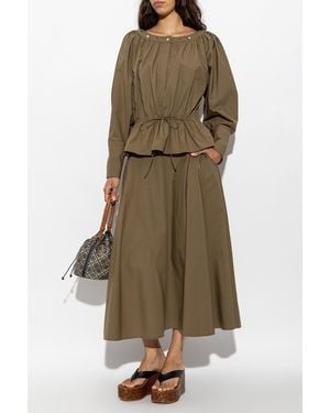 Tory Burch Long Sleeve Top - Natural