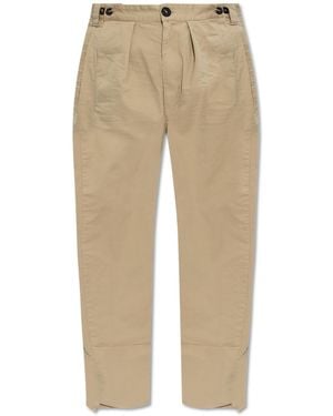 DSquared² Trousers With Loose Legs - Natural