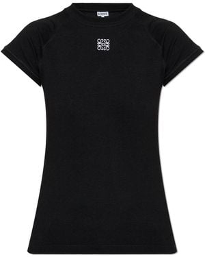 Loewe T-Shirt With Logo - Black