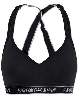 Emporio Armani Cotton Bra - Black