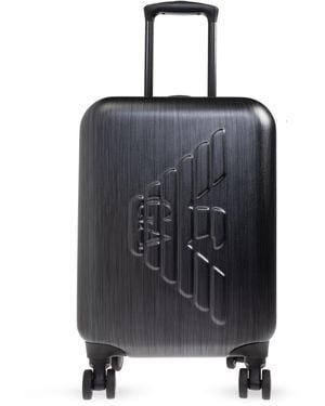 Emporio Armani Suitcase On Wheels - Black