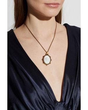 Versace Necklace With Pendant - Black