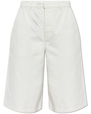Ami Paris Denim Shorts - White