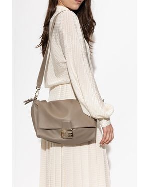 Fendi Leather 'Baguette Soft Large' Bag - Natural