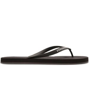 DSquared² Slides With Logo - Brown
