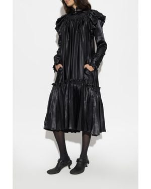 Comme des Garçons Dress With Puff Sleeves - Black