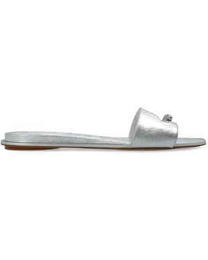 Tory Burch 'Pierced' Slides - White