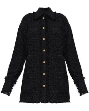 Balmain Tweed Shirt - Black