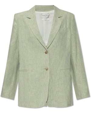 forte_forte Jacket With Linen Finish - Green