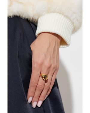 CASABLANCA Ring With Logo - Blue