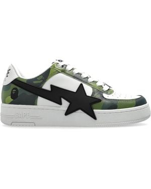 A Bathing Ape Sports Shoes With Logo - Green