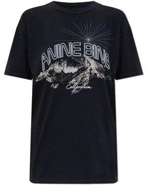 Anine Bing T-Shirt 'Walker - Black